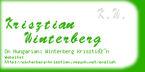 krisztian winterberg business card